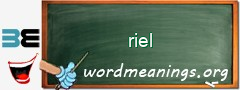 WordMeaning blackboard for riel